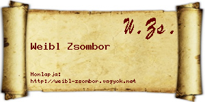 Weibl Zsombor névjegykártya